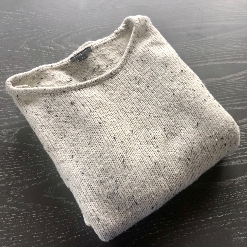 Ann Taylor Crewneck Natural Cream Sweater XL